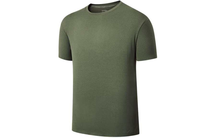 Saucony Running T Shirt Men's Cream Army Green