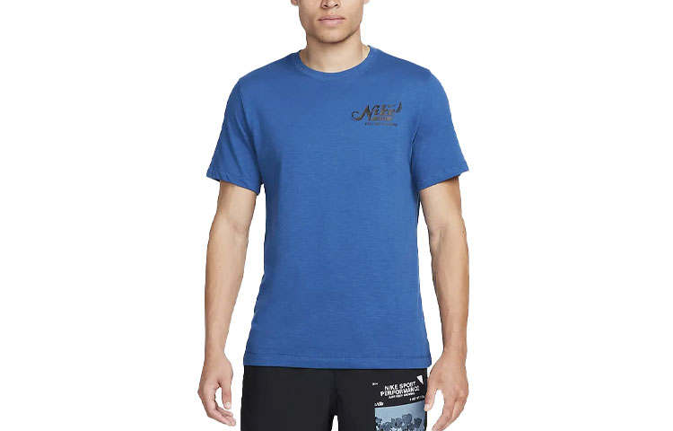 Nike Nike Dri FIT Fitness T Shirt T Shirt Men's Blue