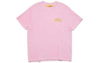 Union T Shirts Men's Pink Rose Crew Neck Moderate Straight Fit