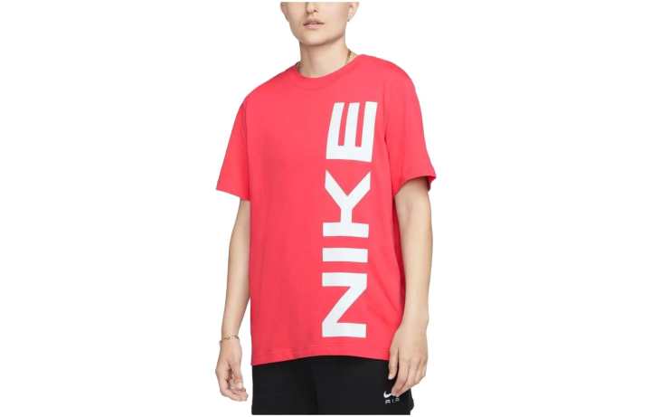 Nike Nike T Shirts Men's Red Crew Neck Moderate Straight Fit