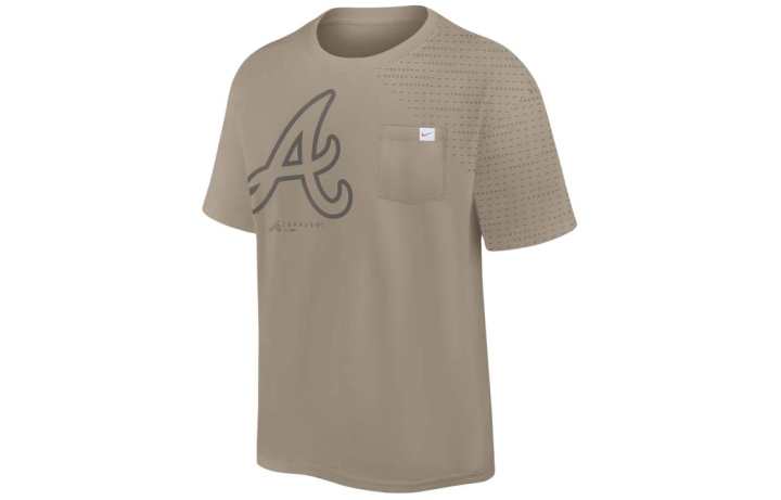 Nike Nike T Shirts Men's Khaki Crew Neck Moderate Straight Fit