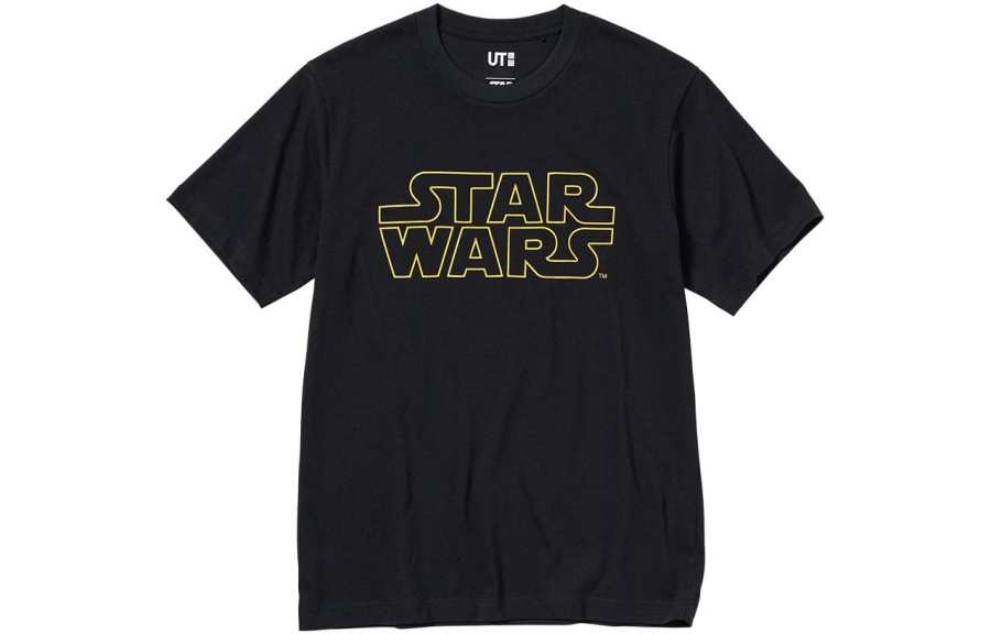 UNIQLO X Disney T Shirts Unisex Black Crew Neck Moderate