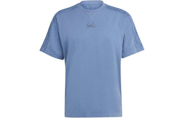 Adidas Adidas T Shirts Men's Ink Blue Crew Neck Moderate Straight Fit