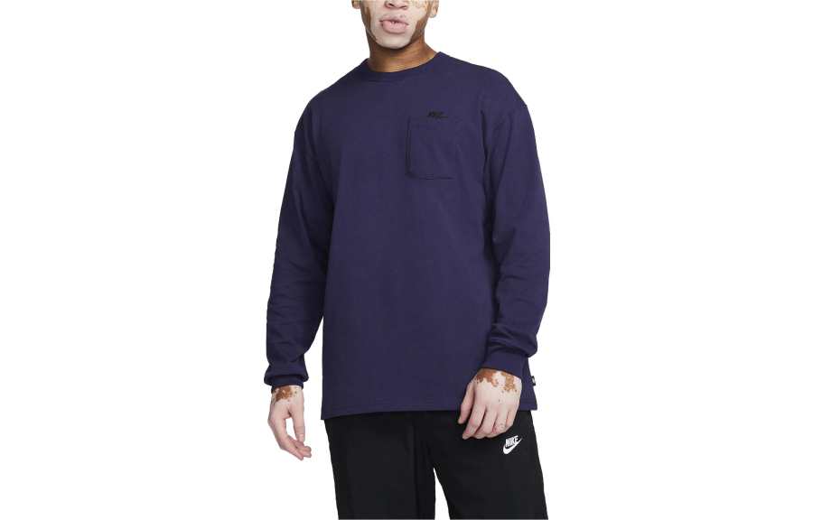 Nike Nike T Shirts Men's Marine Blue Crew Neck Moderate Straight Fit