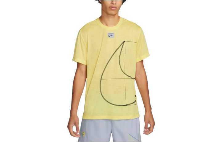Nike Nike Dri FIT Q5 T Shirt Men's Yellow
