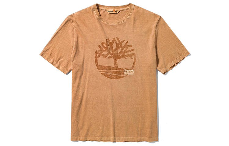 Timberland T Shirts Men's Wheat Crew Neck Moderate Straight Fit