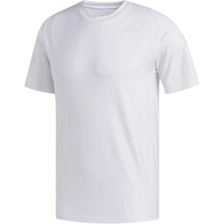 Adidas Adidas T Shirts Men's White Crew Neck Moderate Straight Fit