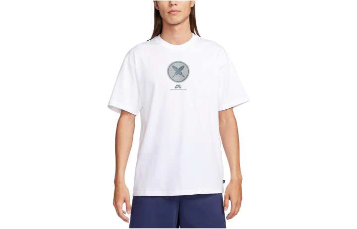 Nike Nike T Shirts Men's White Crew Neck Moderate Straight Fit