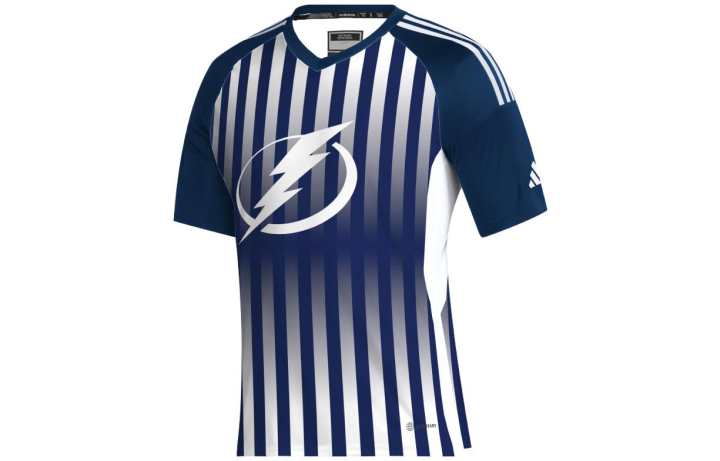 Adidas Adidas Lightning Soccer Tee T Shirt Men's Blue