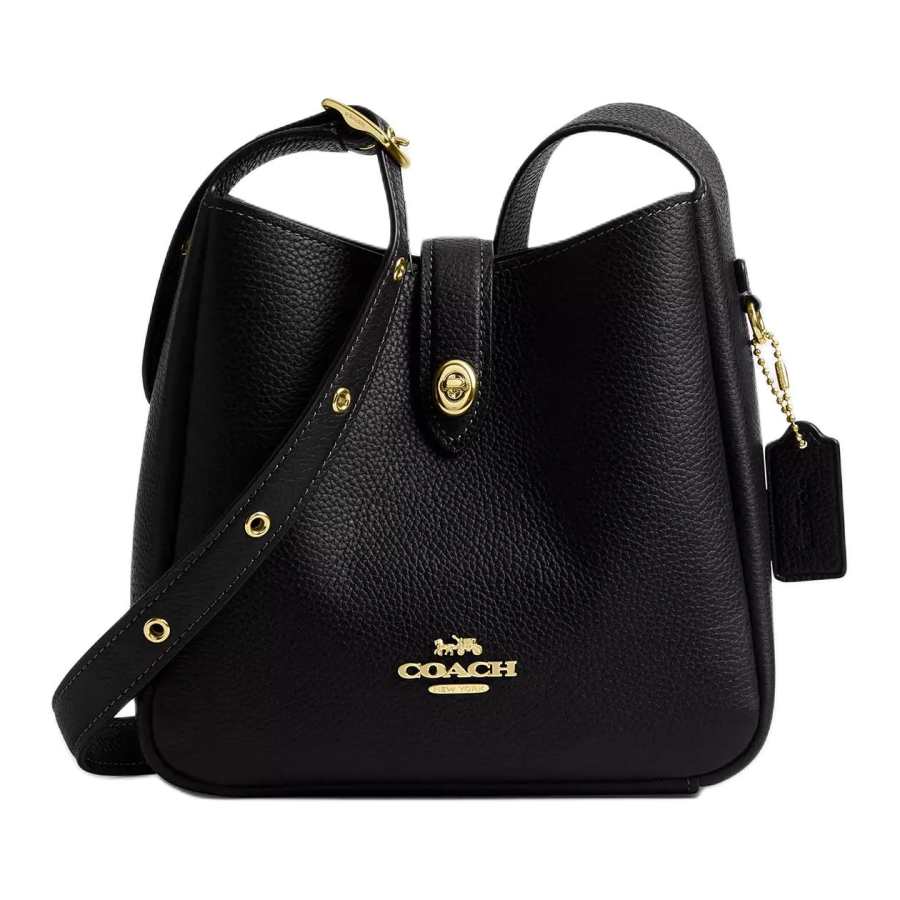 COACH Hadley Cow Leather Crossbody Bags Small Women's Black
