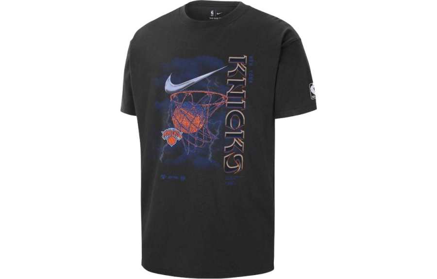 Nike Nike T Shirts Men's Black Crew Neck Moderate Straight Fit