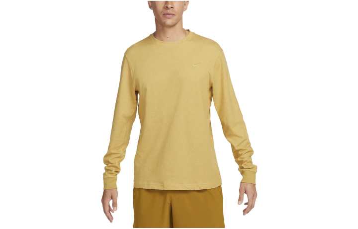 Nike Nike T Shirts Men's Yellow Crew Neck Moderate Straight Fit