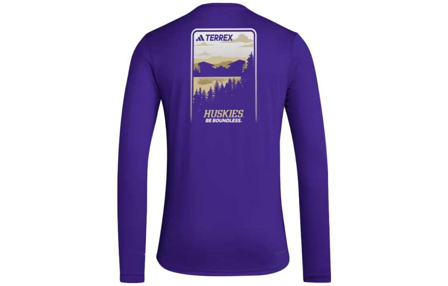 Adidas Adidas Washington T Shirts Men's Team Collegiate Purple Crew Neck Moderate Straight Fit