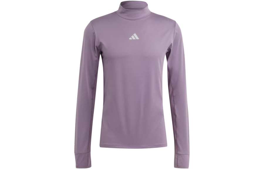 Adidas Adidas Ultimate T Shirts Men's Purple Turtleneck Moderate Straight Fit