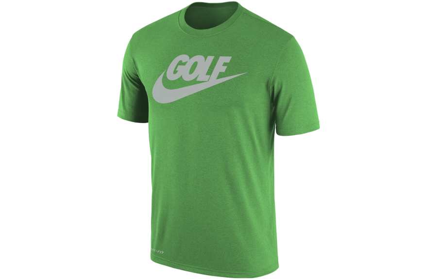 Nike Nike T Shirts Men's Green Crew Neck Moderate Straight Fit