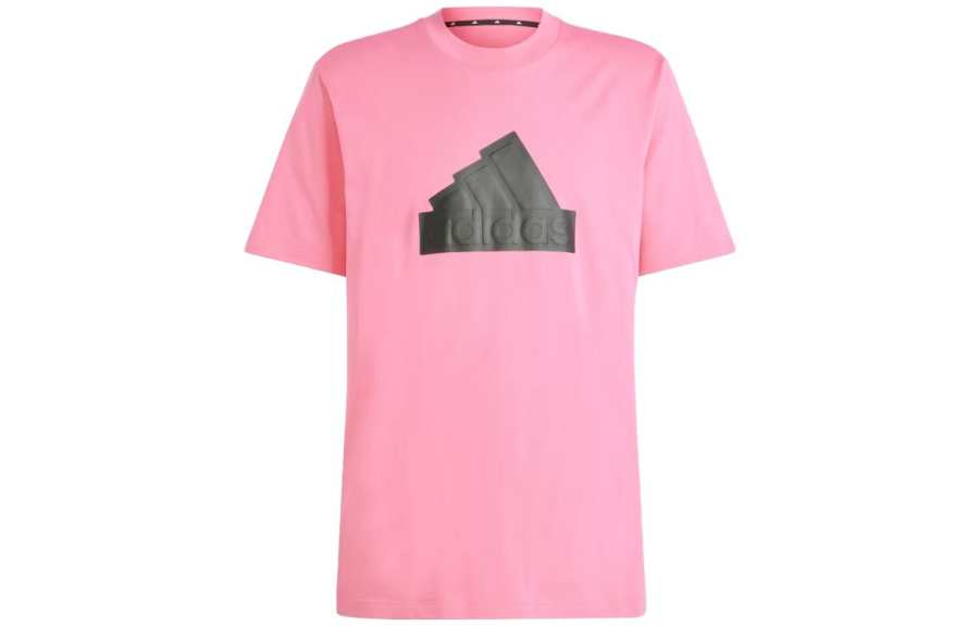 Adidas Adidas T Shirts Men's Pink Crew Neck Moderate Straight Fit