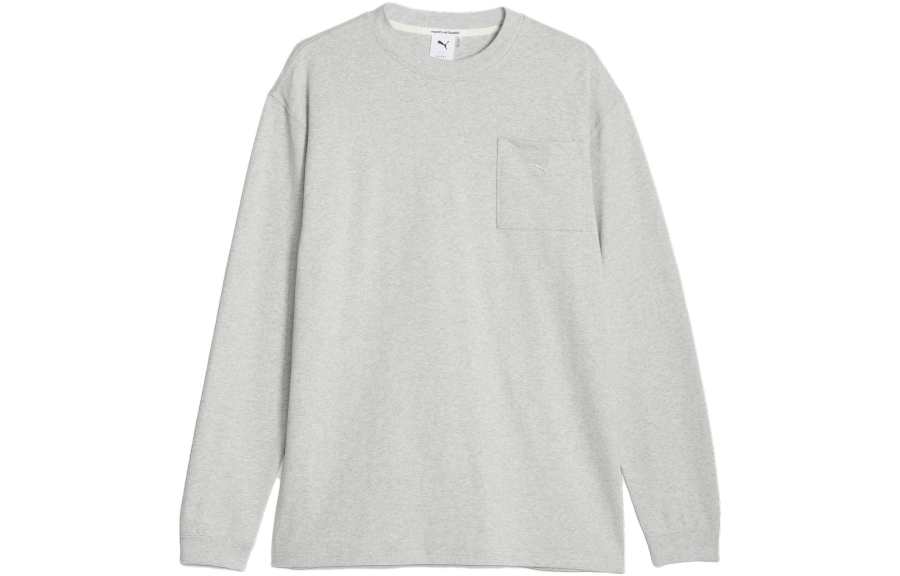 PUMA MMQ Service Line Long Sleeve Tee T Shirt Unisex Gray