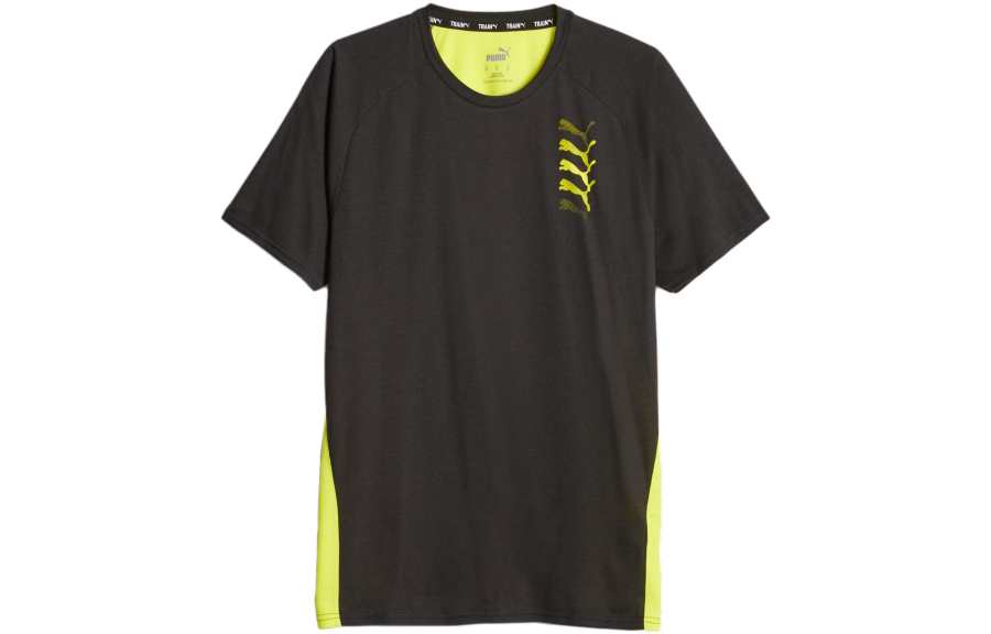 PUMA T Shirt De Training PUMA FIT Triblend Homme T Shirt Men's Black Green