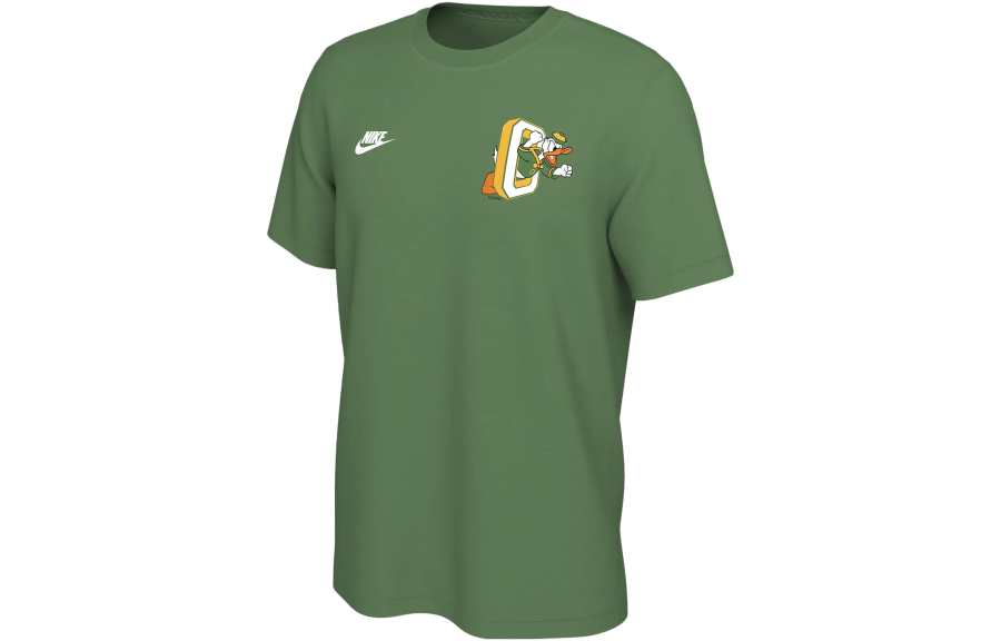 Nike Nike T Shirts Men's Green Crew Neck Moderate Straight Fit