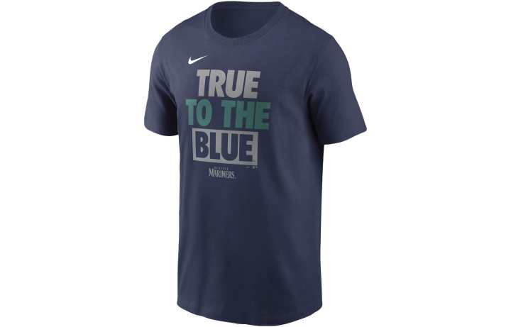 Nike Nike T Shirts Men's Marine Blue Crew Neck Moderate Straight Fit