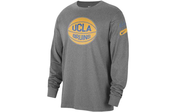 Nike Nike T Shirts Men's Gray Crew Neck Moderate Straight Fit