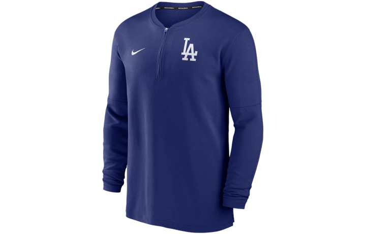 Nike Nike Los Angeles Dodgers Authentic Collection Game Time Men's Nike Dri-FIT Mlb 1/2-Zip Long-Sleeve Top