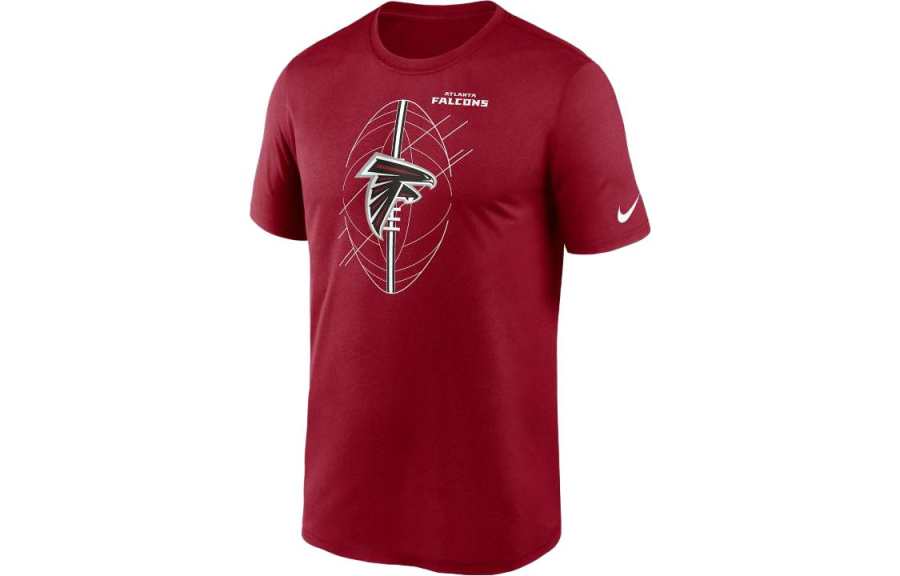 Nike Nike X NFL T Shirts Men's Red Crew Neck Moderate Straight Fit
