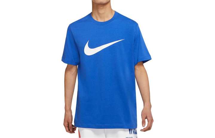 Nike Nike T Shirts Men's Blue Crew Neck Moderate Straight Fit