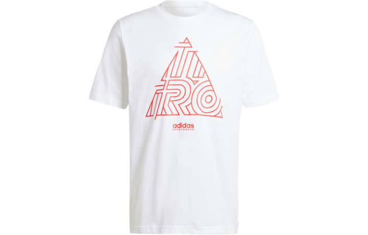 Adidas Adidas T Shirts Men's White Crew Neck Moderate Straight Fit