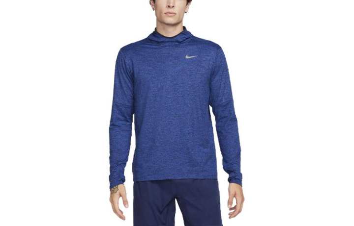 Nike Nike T Shirts Men's Blue Hooded Moderate Straight Fit