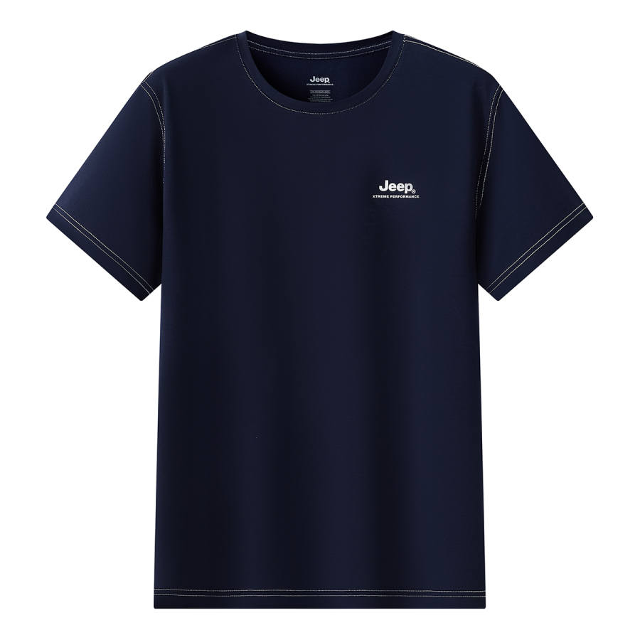 Jeep T Shirts Men's Crew Neck Thin Straight Fit