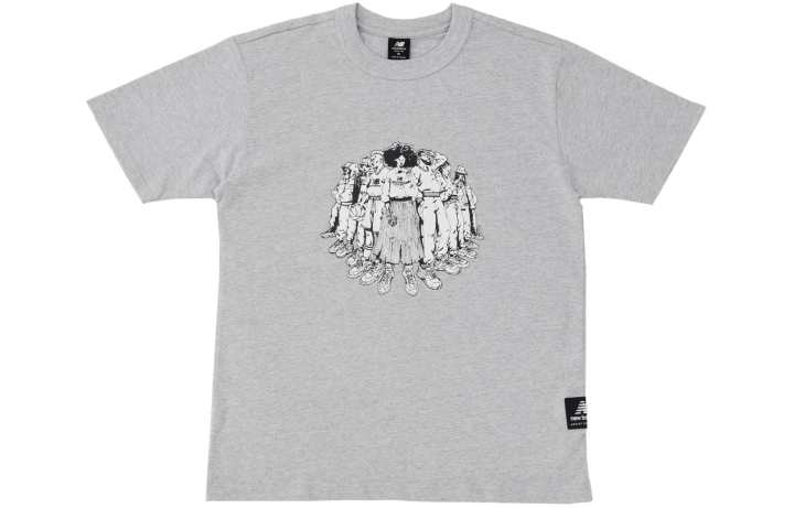 New Balance New Balance T Shirts Men's Gray Crew Neck Moderate