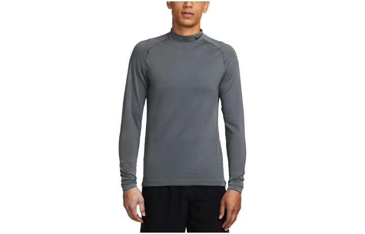 Nike Nike T Shirts Men's Gray Half Turtleneck Moderate Straight Fit