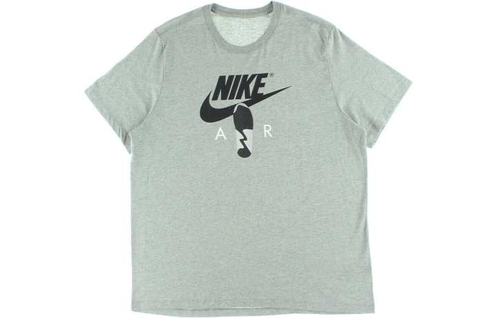 Nike Nike T Shirts Men's Gray Crew Neck Moderate Straight Fit