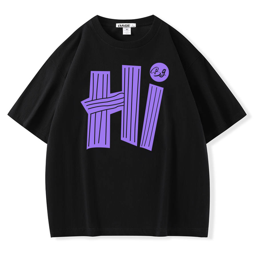 BAGE T Shirts Unisex Crew Neck Moderate