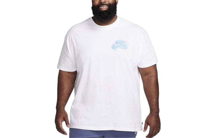 Nike Nike T Shirts Men's White Crew Neck Moderate Straight Fit