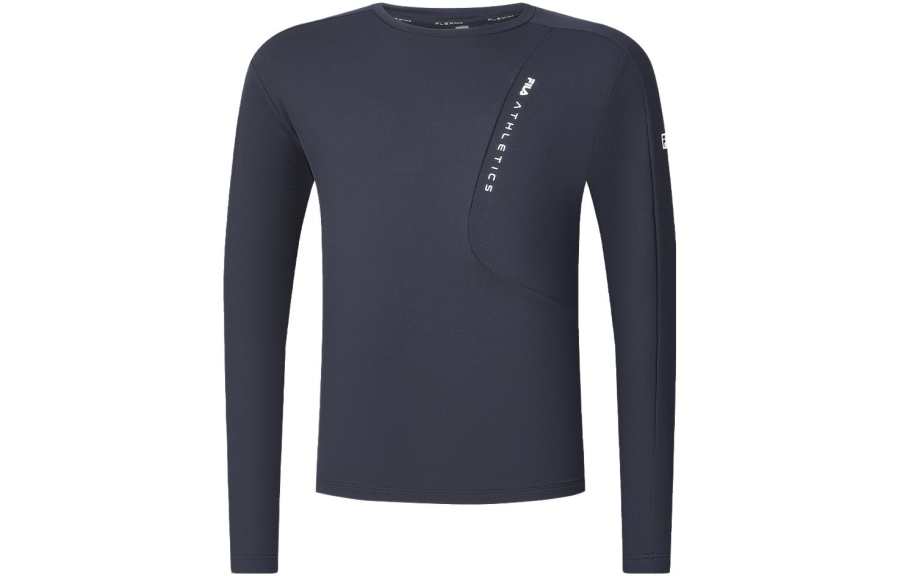 FILA T Shirts Men's Royal Blue Crew Neck Moderate Straight Fit