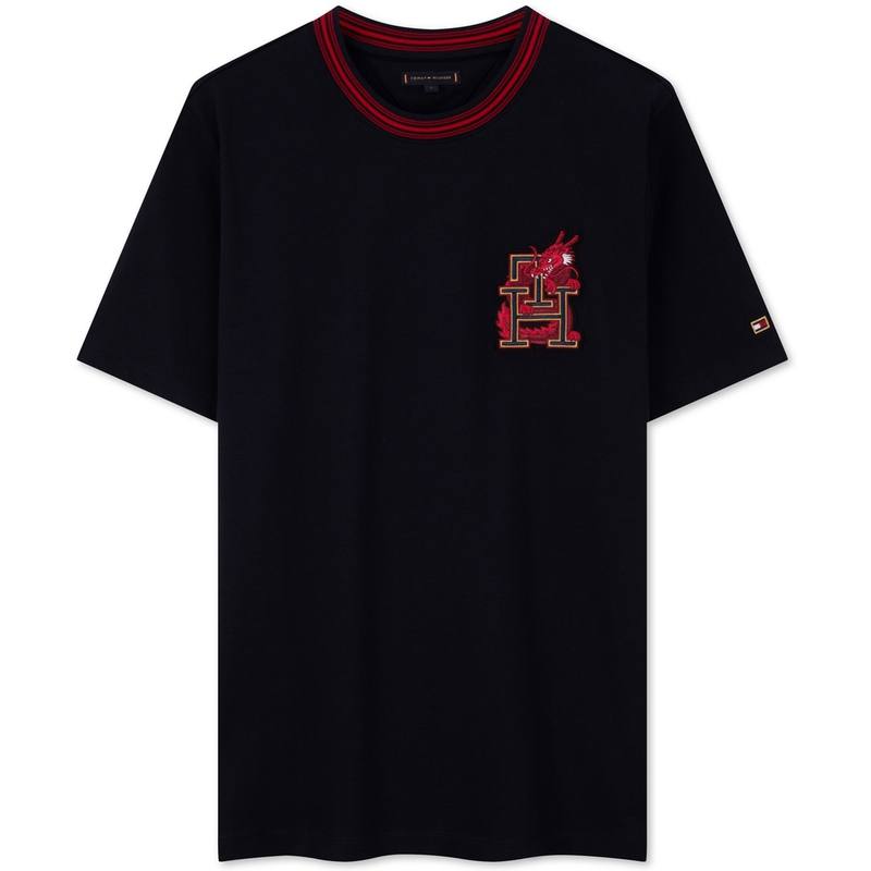Tommy Hilfiger Year Of The Dragon Collection T Shirts Men's Crew Neck Moderate Other