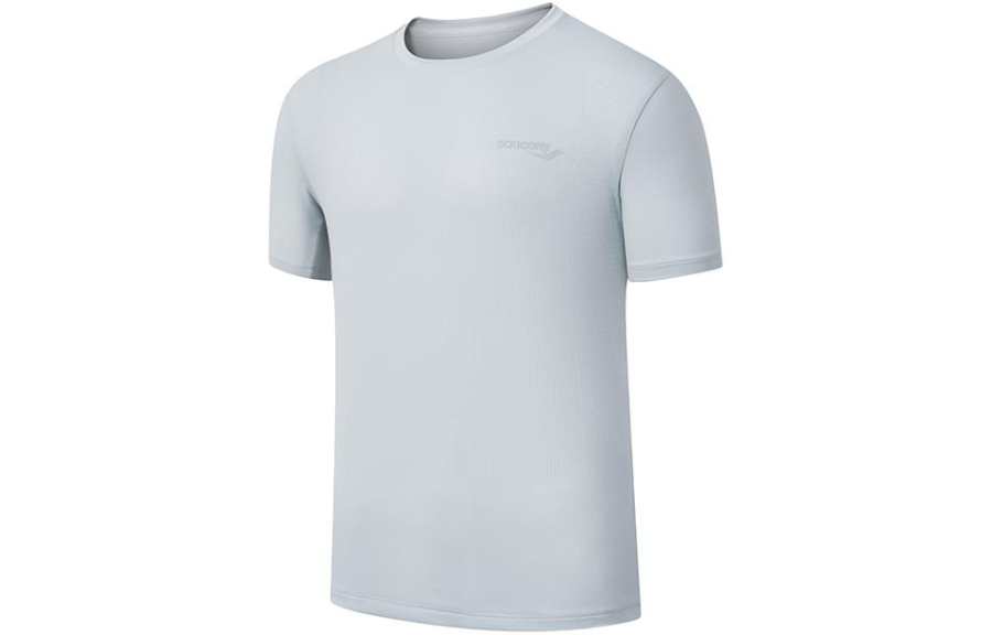 Saucony T Shirt Unisex Light Gray Green