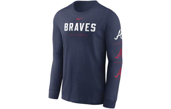 Nike Nike Atlanta Braves Repeater T Shirt Men's Marine Blue
