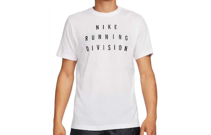 Nike Nike Dri Fit Running Division Running T Shirt T Shirt Men's White