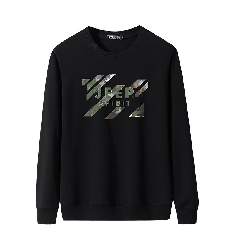 JEEP SPIRIT T Shirts Men's Crew Neck Moderate Straight Fit