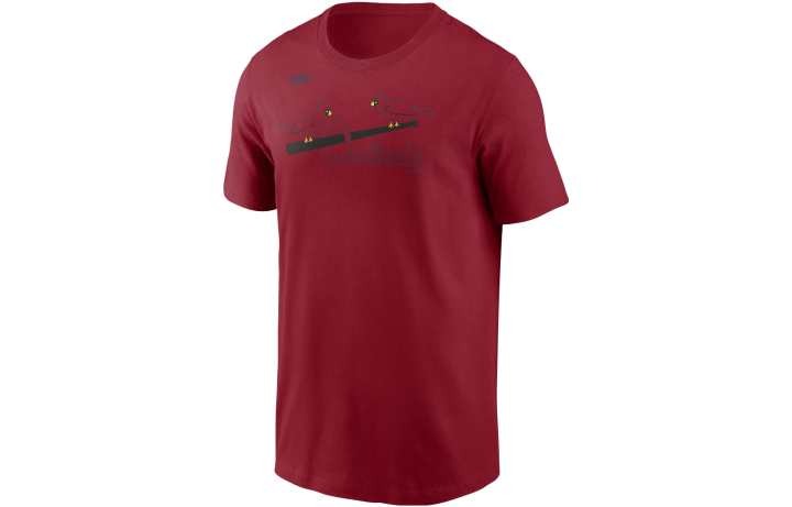 Nike Nike T Shirts Men's Red Crew Neck Moderate Straight Fit