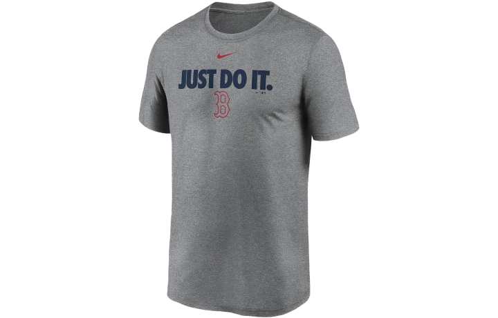 Nike Nike T Shirts Men's Gray Crew Neck Moderate Straight Fit