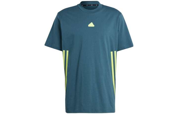 Adidas Adidas T Shirts Men's Blue Crew Neck Moderate Straight Fit