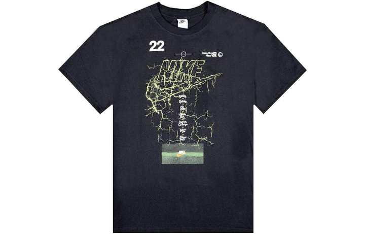 Nike Nike T Shirts Men's Black Crew Neck Moderate Straight Fit