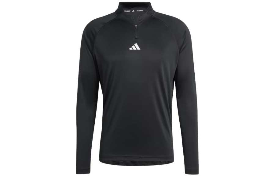 Adidas Adidas Gym T Shirts Men's Black Crew Neck Moderate Straight Fit
