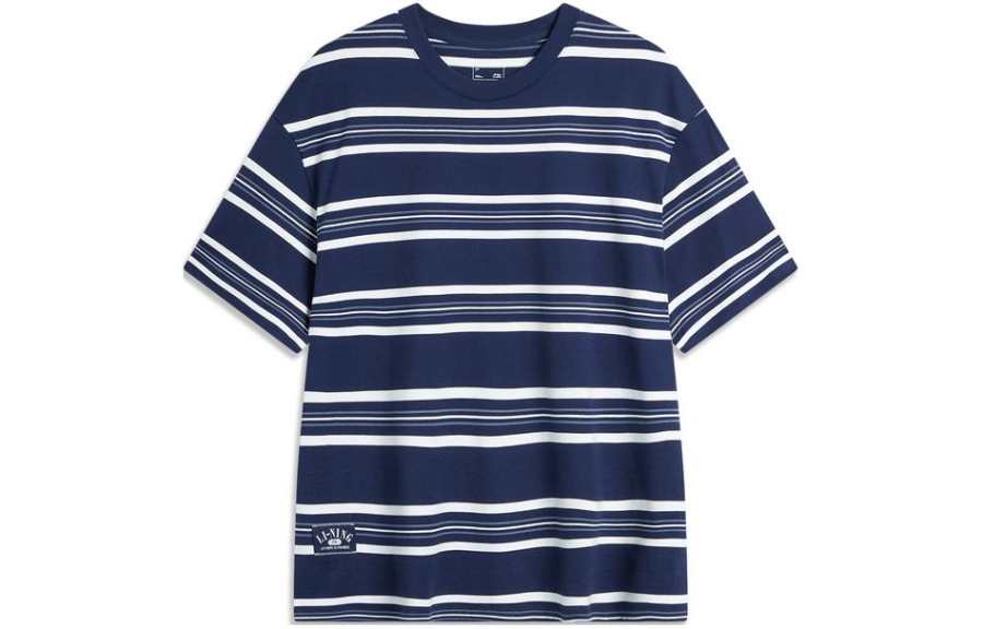 Li-Ning Li Ning Sports Life Collection T Shirt Unisex Dark Ship Blue