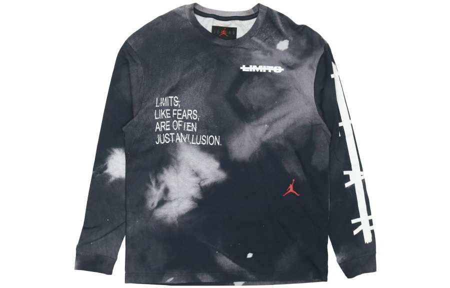 Jordan Jordan T Shirts Men's Black Crew Neck Moderate Straight Fit