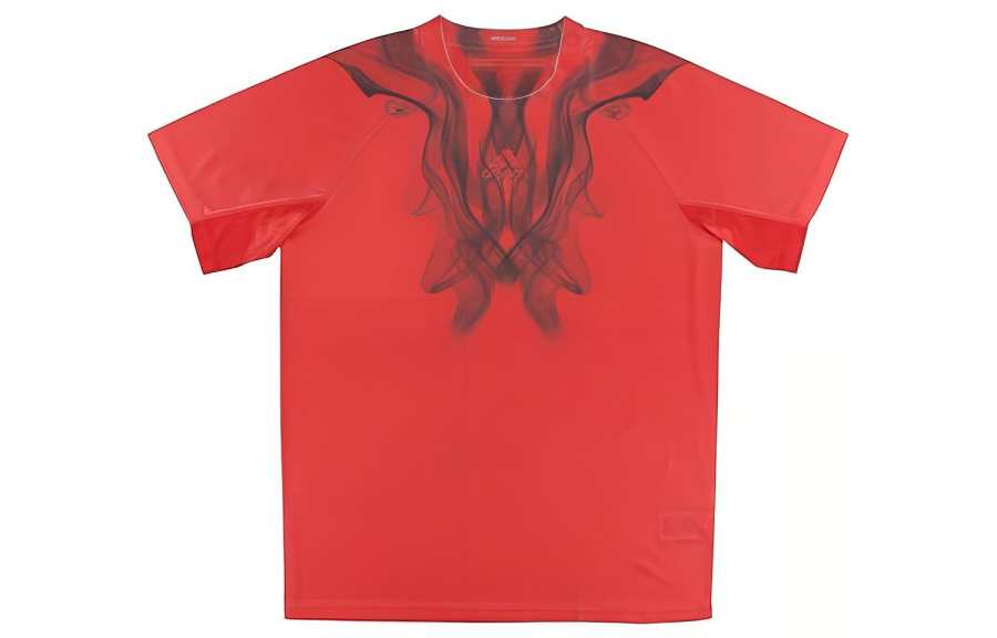 Adidas Adidas T Shirts Men's Red Crew Neck Moderate Straight Fit
